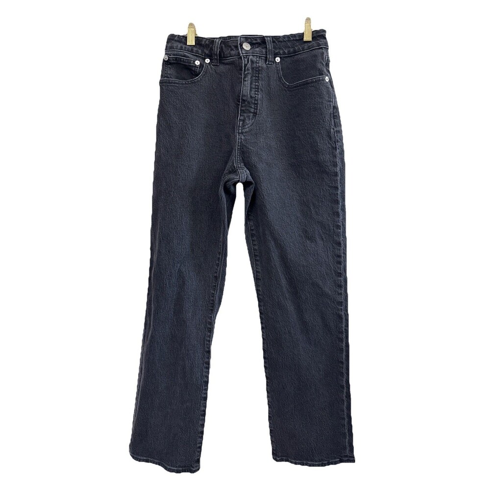Madewell Curvy 90s Straight Jeans Womens 27 P Black Denim High Rise